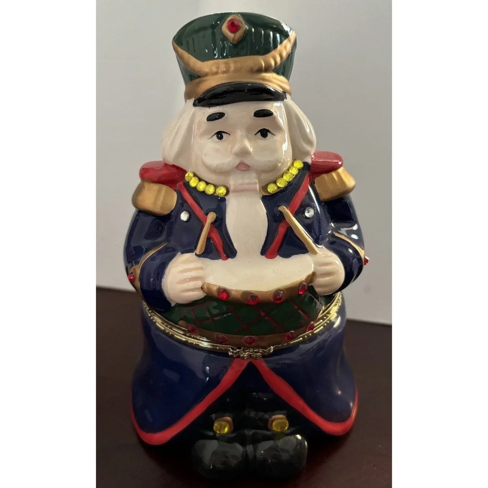 Mr. Christmas Nutcracker Porcelain Animated Waltz Dance Drum Music Box 2012 6.5